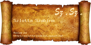 Szlotta Szabina névjegykártya