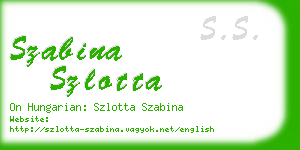 szabina szlotta business card